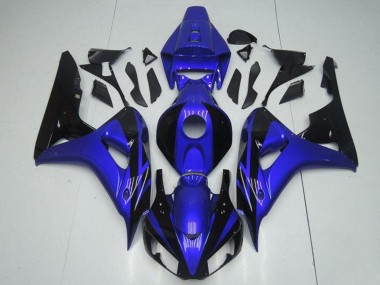 Honda CBR1000RR Motorrad Verkleidung Kit 2006-2007 - Blau Glanzendes Schwarz