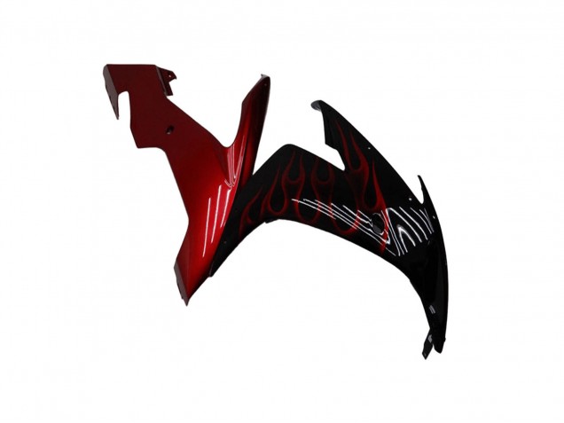 Yamaha YZF R1 Motorrad Verkleidung 2004-2006 - Glanzendes Schwarz Rot Flamme