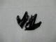 Kawasaki ZX6R Motorrad Verkleidung 2009-2012 - Glanzendes Schwarz Grun