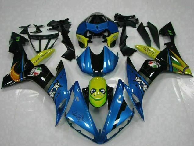 Yamaha YZF R1 Motorrad Verkleidung 2004-2006 - Blau Gelb Hai