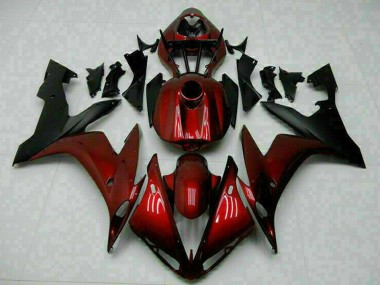 Yamaha YZF R1 Motorrad Verkleidung 2004-2006 - Kastanienbraun Rot Matt Schwarz