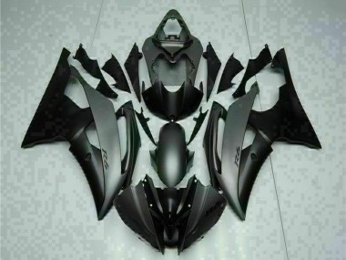 Yamaha YZF R6 Motorrad Verkleidung 2008-2016 - Grau Matt Schwarz