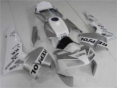 Honda CBR600RR Motorrad Verkleidung 2003-2004 - Weiss Silber Schwarz Repsol
