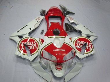 Honda CBR600RR Motorrad Verkleidung 2003-2004 - Weiss Rot Lucky Strike