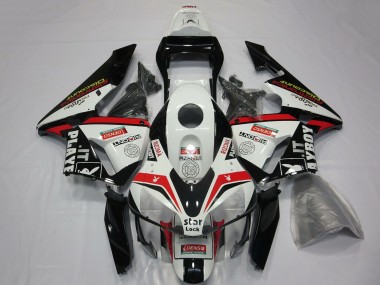 Honda CBR600RR Motorrad Verkleidung 2003-2004 - Weiss Rot Glanzendes Schwarz Playboy