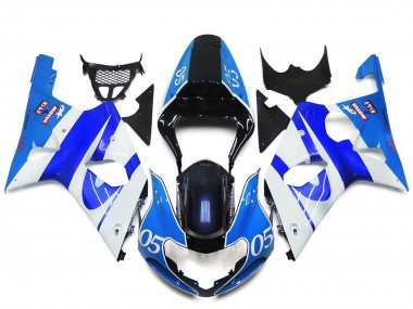 Suzuki GSXR 1000 Motorrad Verkleidung 2000-2002 - Blau Weiss Schwarz 05