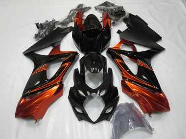 Suzuki GSXR 1000 Motorrad Verkleidung 2007-2008 - Orange Schwarz