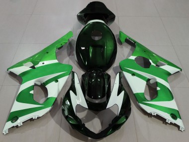 Suzuki GSXR 1000 Motorrad Verkleidung 2000-2002 - Grun Weiss Schwarz