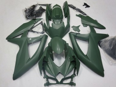 Suzuki GSXR 600 / GSXR 750 Motorrad Verkleidung 2008-2010 - Armee Grun