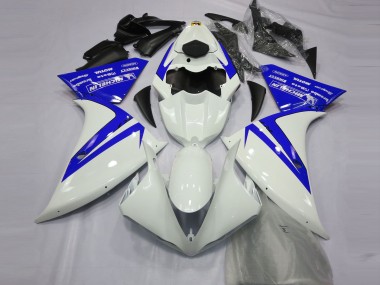 Yamaha R1 Motorrad Verkleidung 2012-2014 - Weiss Blau