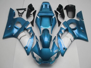 Yamaha R6 Motorrad Verkleidung 1998-2002 - Blau Weiss Silber