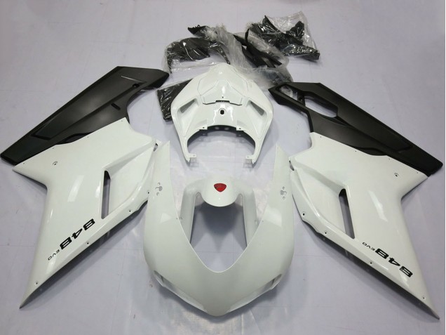 Ducati 848 Motorrad Verkleidung 2007-2014 - Perl Weiss Matt Schwarz