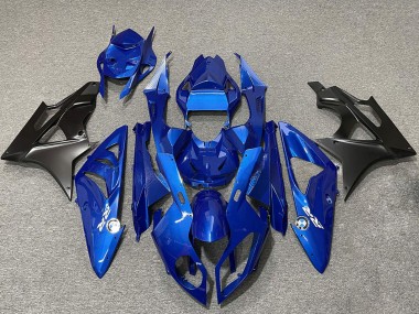 BMW S1000RR Motorrad Verkleidung 2009-2014 - Blau Matt Schwarz
