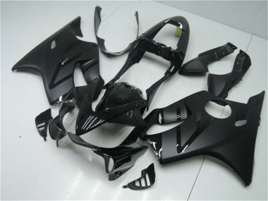 Honda CBR600 F4i Motorrad Verkleidung 2001-2003 - Glanzendes Schwarz Matt Schwarz
