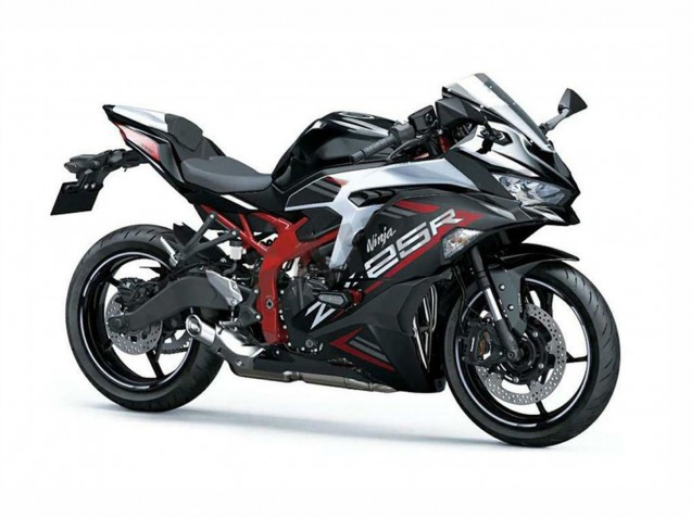 Kawasaki ZX25R ZX-25R Motorrad Verkleidung 2019-2025 - Silber Rot Schwarz