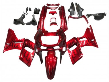 Kawasaki ZZR400 Motorrad Verkleidung 1993-2007 - Rot Schwarz Flamme