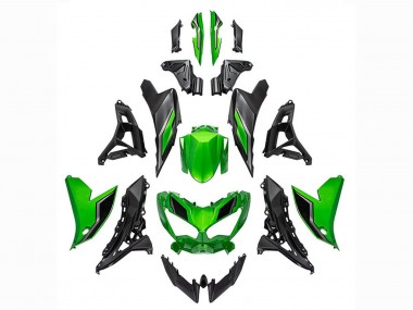Kawasaki Versys 650 Motorrad Verkleidung 2022-2025 - Grun Glanzendes Schwarz