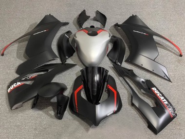Ducati Panigale V2 Motorrad Verkleidung 2020-2024 - Silber Rot Matt Schwarz Corse