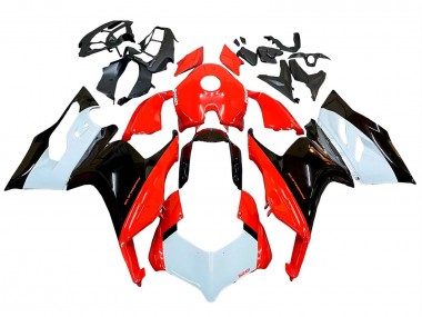 Ducati Panigale V2 Motorrad Verkleidung Kit 2020-2024 - Weiss Rot Glanzendes Schwarz
