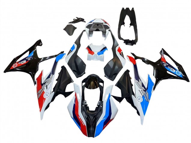 BMW S1000RR Motorrad Verkleidung 2019-2022 - Schwarz Rot Flamme