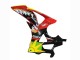 BMW S1000RR Motorrad Verkleidung 2009-2014 - Rot Blau Gelb Hai