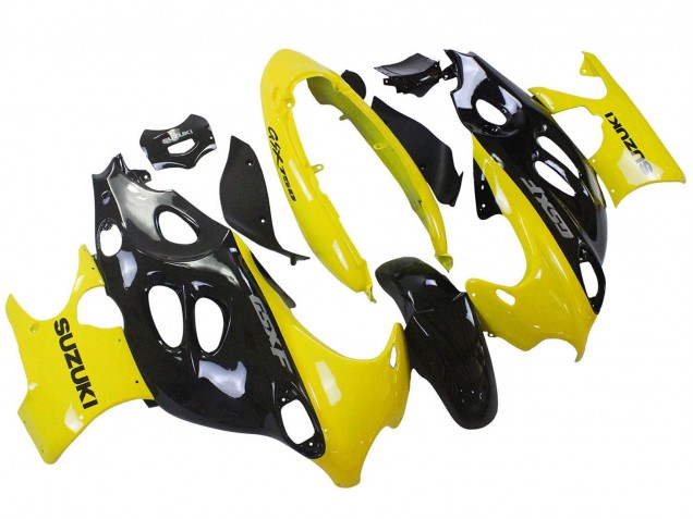 Suzuki GSX600F/GSX750F Motorrad Verkleidung 2004-2006 - Glanzendes Schwarz Gelb