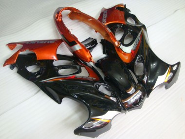 Suzuki GSX600F/GSX750F Motorrad Verkleidung 2004-2006 - Glanzendes Schwarz Orange