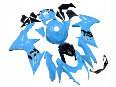 Suzuki GSXR 600 / GSXR 750 Motorrad Verkleidung 2011-2024 - Hellblau Schwarz