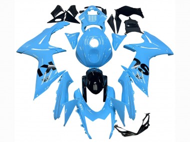 Suzuki GSXR 600 / GSXR 750 Motorrad Verkleidung 2011-2024 - Hellblau Schwarz
