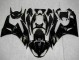 Kawasaki ZX6R Motorrad Verkleidung 2009-2012 - Glanzendes Schwarz Gold Ninja