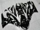 Kawasaki ZX6R Motorrad Verkleidung 2009-2012 - Glanzendes Schwarz Weiss Ninja
