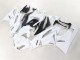 Kawasaki ZX6R Motorrad Verkleidung 2009-2012 - Weiss Schwarz Ninja