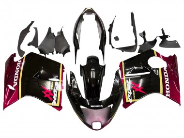 Honda CBR1100XX Blackbird Motorrad Verkleidung 1996-2007 - Glanzendes Schwarz Rot Gelb