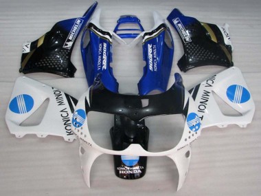 Honda CBR900RR 893 Motorrad Verkleidung 1994-1995 - Weiss Blau Glanzendes Schwarz Konica Minolta