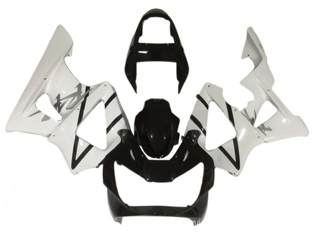 Honda CBR900RR 929 Motorrad Verkleidung 2000-2001 - Weiss Glanzendes Schwarz