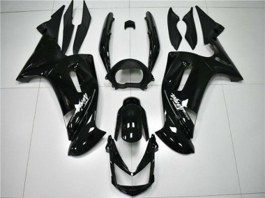 Kawasaki EX650 Motorrad Verkleidung 2006-2008 - Glanzendes Schwarz Weiss