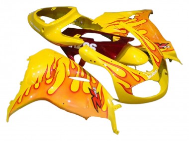 Suzuki TL1000R Motorrad Verkleidung 1998-2003 - Gelb mit Rot Flamme