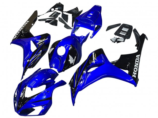 Honda CBR1000RR Motorrad Verkleidung 2006-2007 - Blau Glanzendes Schwarz