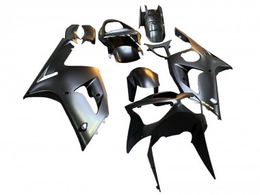 Kawasaki ZX6R Motorrad Verkleidung 2003-2004 - Matt Schwarz Gold 636