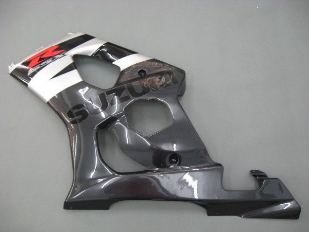 Suzuki GSXR 1000 Motorrad Verkleidung 2003-2004 - Glanzendes Schwarz Weiss Grau Rot