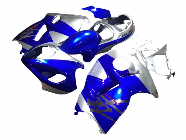 Suzuki GSXR 1300 Hayabusa Motorrad Verkleidung 1996-2007 - Blau Silber Hayabusa