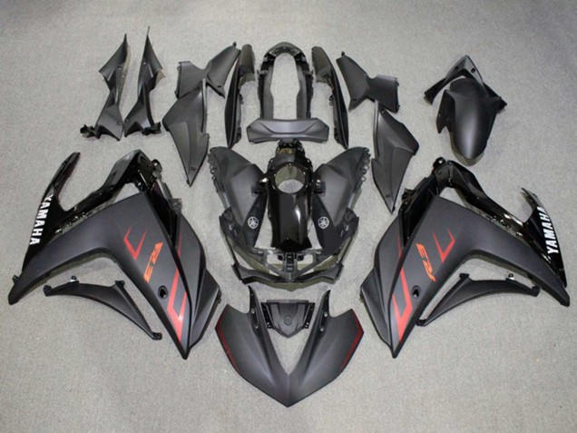 Yamaha YZF R3/R25 Motorrad Verkleidung 2015-2018 - Glanzendes Schwarz Matt Schwarz Rot