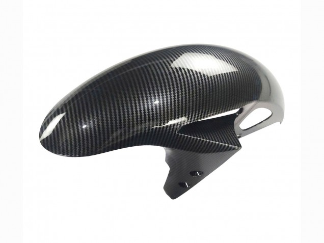 Yamaha YZF R3/R25 Motorrad Verkleidung 2022-2024 - Schwarzer Carbonfaser Stil Silberblau