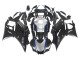 Yamaha YZF R3/R25 Motorrad Verkleidung 2022-2024 - Schwarzer Carbonfaser Stil Silberblau