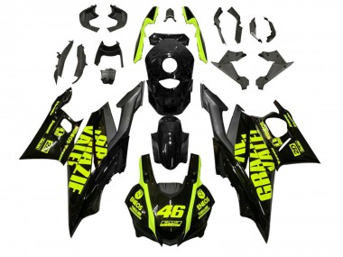 Yamaha YZF R3/R25 Motorrad Verkleidung 2022-2024 - Schwarz Grun ENEOS 46