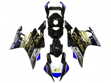 Yamaha YZF R3/R25 Motorrad Verkleidung 2022-2024 - Weiss Blau Gold Glanzendes Schwarz