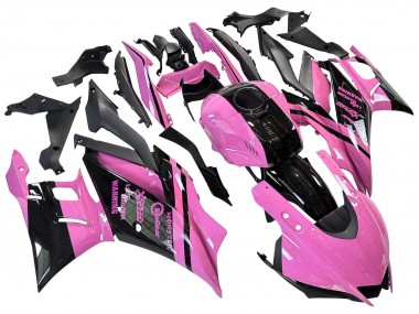 Yamaha YZF R3/R25 Motorrad Verkleidung 2022-2024 - Rosa Glanzendes Schwarz Monster