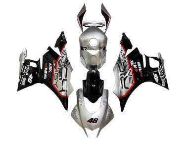 Yamaha YZF R3/R25 Motorrad Verkleidung 2022-2024 - Silber Rot Schwarz 46