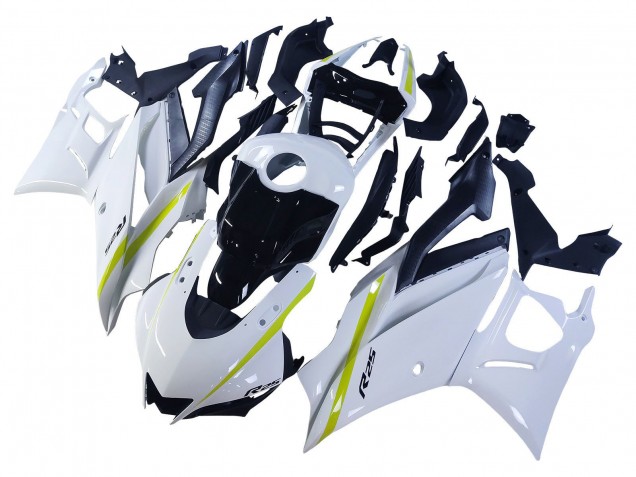 Yamaha YZF R3/R25 Motorrad Verkleidung 2022-2024 - Weiss Gelb Schwarz