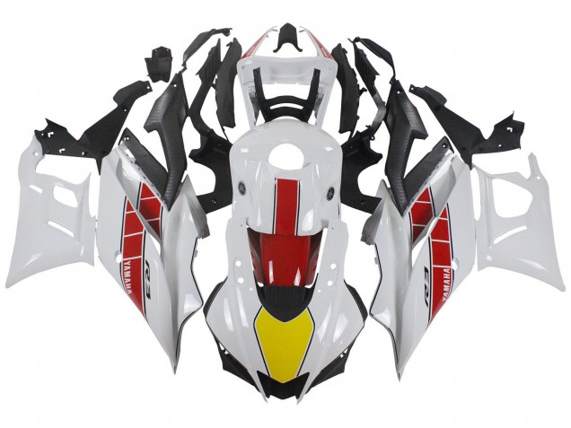 Yamaha YZF R3/R25 Motorrad Verkleidung 2022-2024 - Weiss Rot Gelb Schwarz